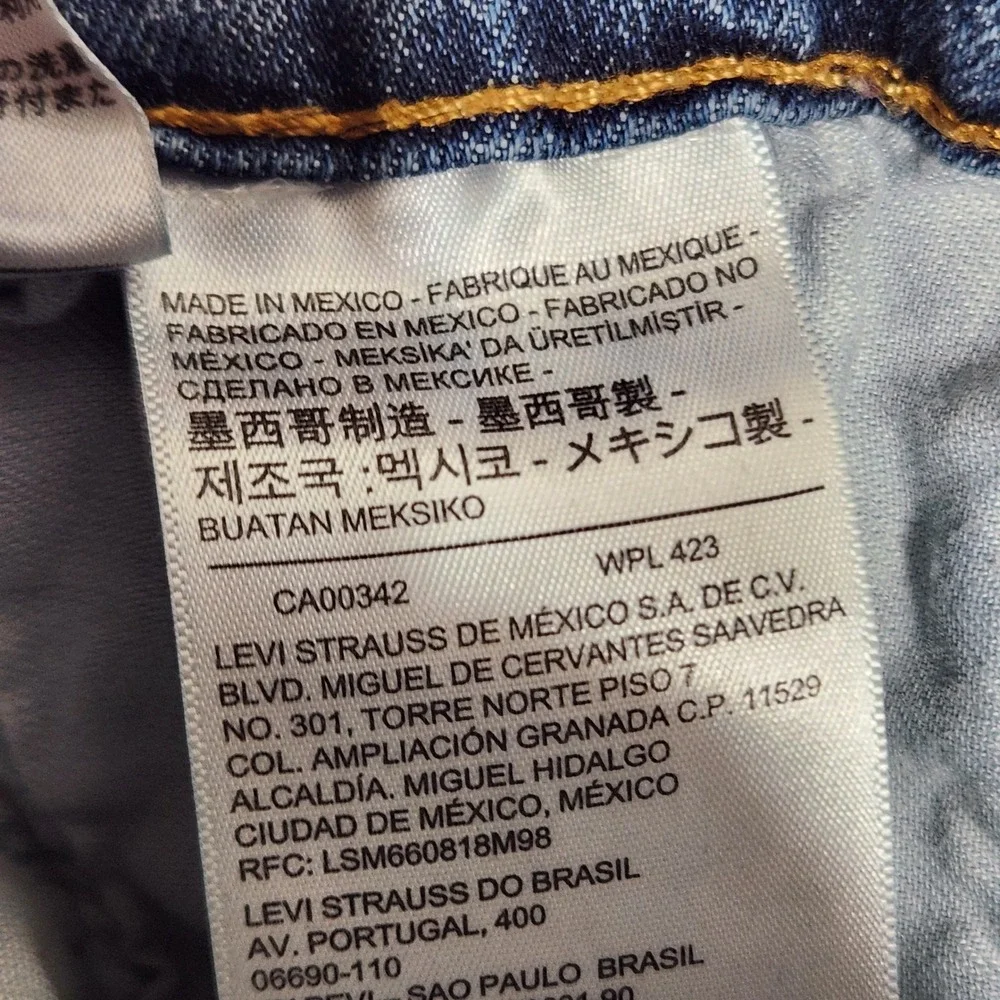 Levi's Jeans Men's 34x32 Mid Rise 505 Regular‎ Fit Blue Denim Made in Mexico